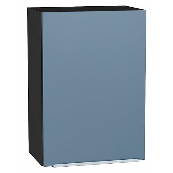 Шкаф верхний с 1-ой дверцей Фьюжн Silky Blue Graphite 716*500*320