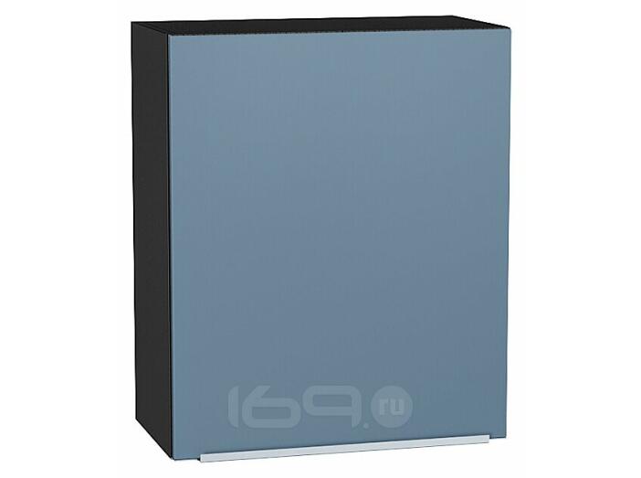 Шкаф верхний с 1-ой дверцей Фьюжн Silky Blue Graphite 716*600*320