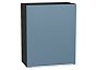 Шкаф верхний с 1-ой дверцей Фьюжн Silky Blue Graphite 716*600*320
