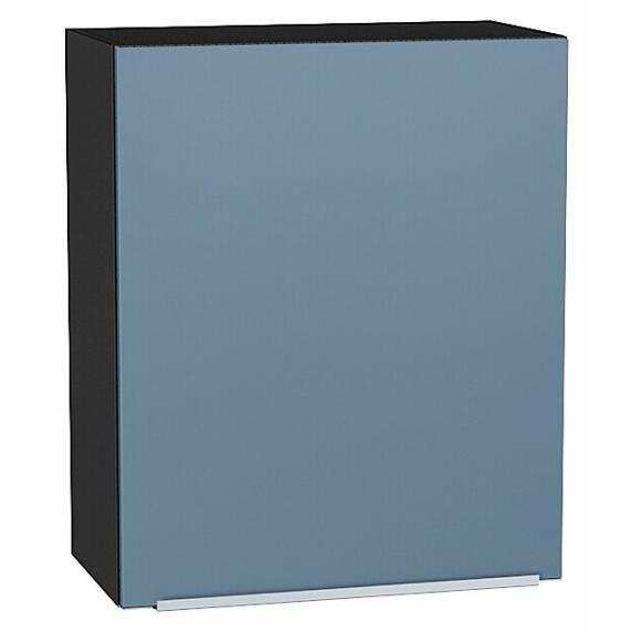 Шкаф верхний с 1-ой дверцей Фьюжн Silky Blue Graphite 716*600*320