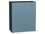 Шкаф верхний с 1-ой дверцей Фьюжн Silky Blue Graphite 716*600*320
