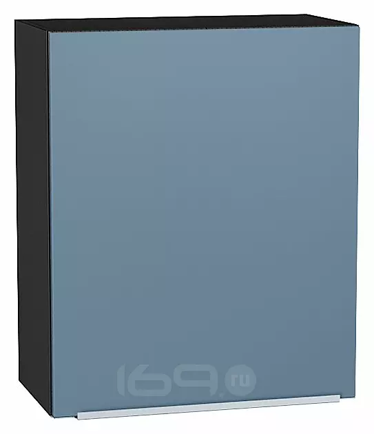 Шкаф верхний с 1-ой дверцей Фьюжн Silky Blue Graphite 716*600*320