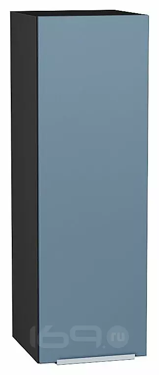 Шкаф верхний с 1-ой дверцей Фьюжн Silky Blue Graphite 920*300*320