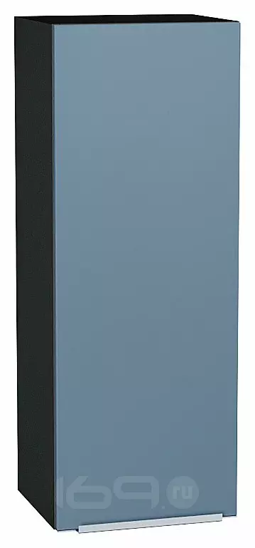 Шкаф верхний с 1-ой дверцей Фьюжн Silky Blue Graphite 920*350*320