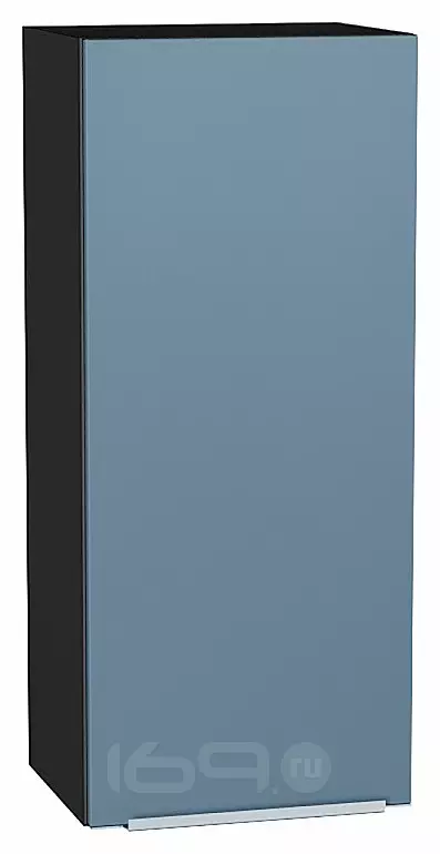 Шкаф верхний с 1-ой дверцей Фьюжн Silky Blue Graphite 920*400*320