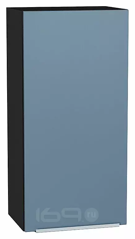 Шкаф верхний с 1-ой дверцей Фьюжн Silky Blue Graphite 920*450*320