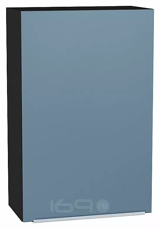 Шкаф верхний с 1-ой дверцей Фьюжн Silky Blue Graphite 920*600*320