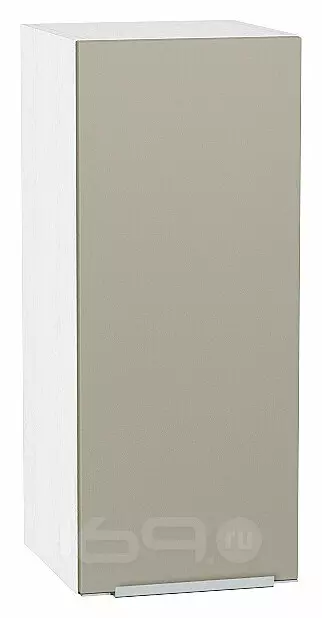 Шкаф верхний с 1-ой дверцей Фьюжн Silky Grey Белый 716*300*320
