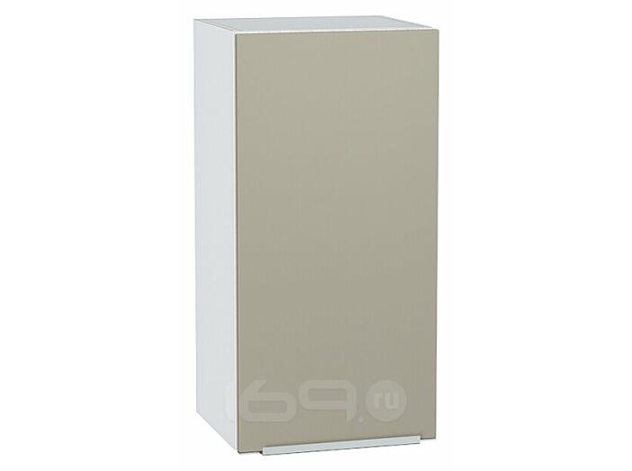 Шкаф верхний с 1-ой дверцей Фьюжн Silky Grey Белый 716*350*320