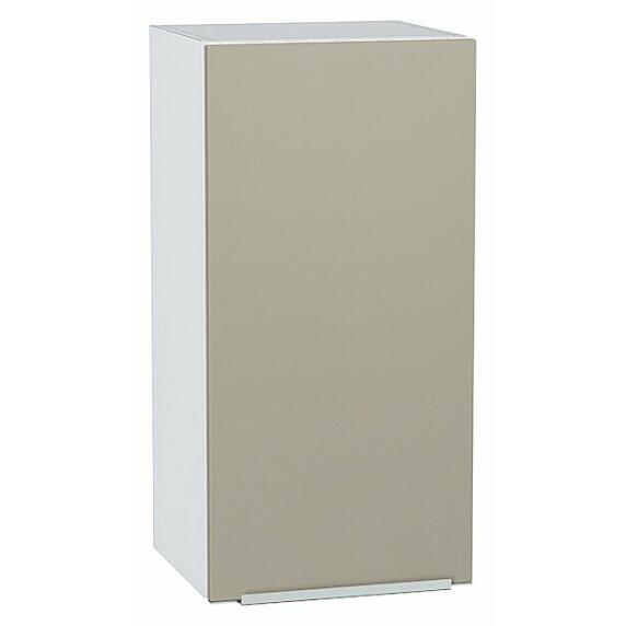 Шкаф верхний с 1-ой дверцей Фьюжн Silky Grey Белый 716*350*320