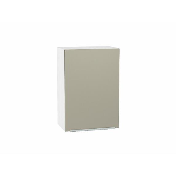 Шкаф верхний с 1-ой дверцей Фьюжн Silky Grey Белый 716*500*320
