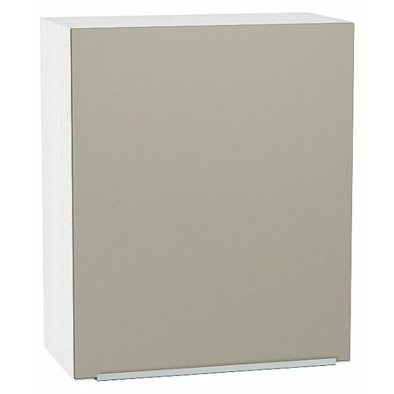 Шкаф верхний с 1-ой дверцей Фьюжн Silky Grey Белый 716*600*320