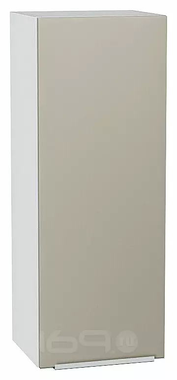 Шкаф верхний с 1-ой дверцей Фьюжн Silky Grey Белый 920*350*320