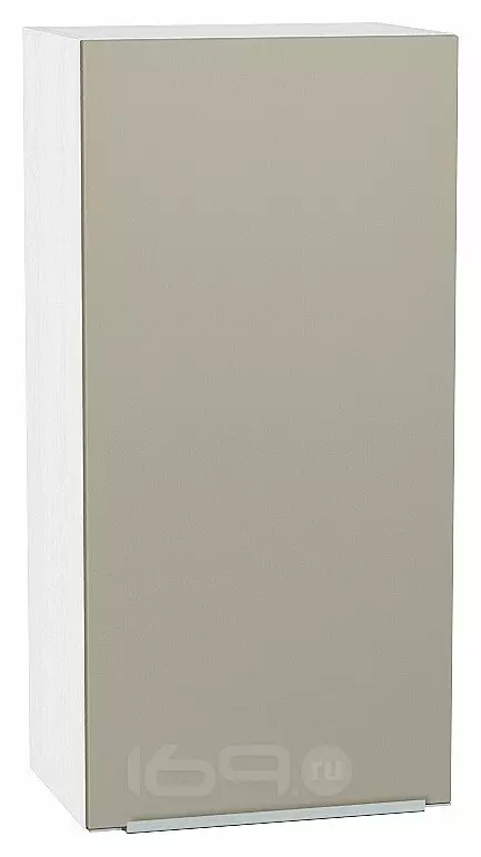 Шкаф верхний с 1-ой дверцей Фьюжн Silky Grey Белый 920*400*320