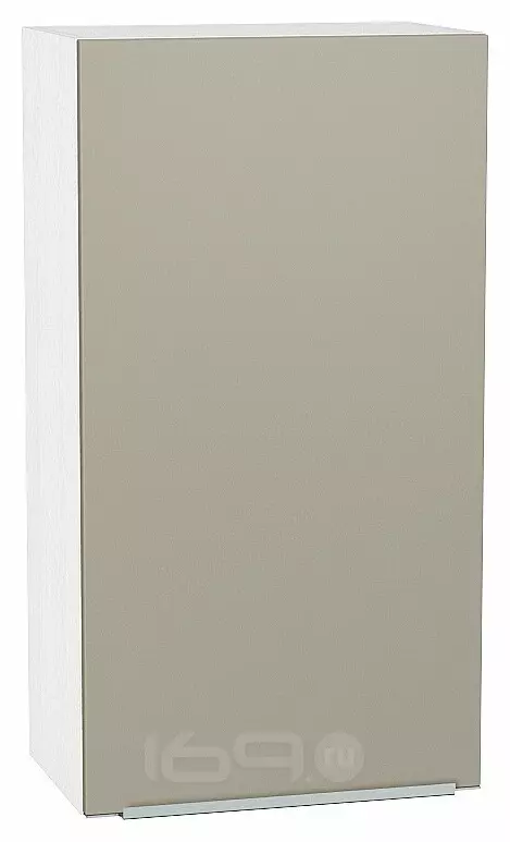 Шкаф верхний с 1-ой дверцей Фьюжн Silky Grey Белый 920*500*320