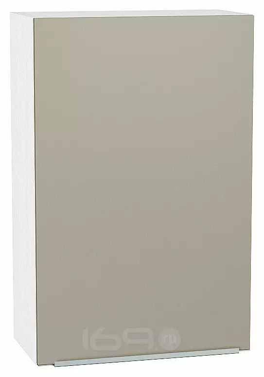 Шкаф верхний с 1-ой дверцей Фьюжн Silky Grey Белый 920*600*320