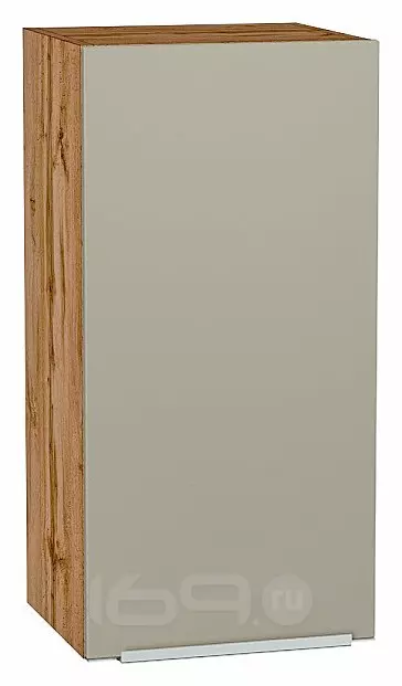 Шкаф верхний с 1-ой дверцей Фьюжн Silky Grey Дуб Вотан 716*350*320
