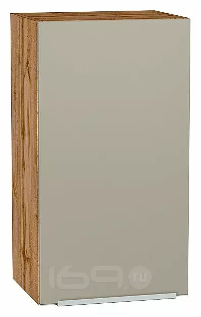 Шкаф верхний с 1-ой дверцей Фьюжн Silky Grey Дуб Вотан 716*400*320