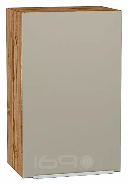 Шкаф верхний с 1-ой дверцей Фьюжн Silky Grey Дуб Вотан 716*450*320