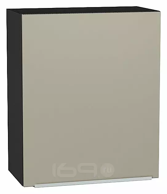 Шкаф верхний с 1-ой дверцей Фьюжн Silky Grey Graphite 716*600*320