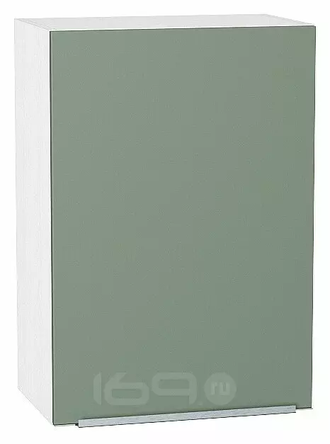 Шкаф верхний с 1-ой дверцей Фьюжн Silky Mint Белый 716*500*320