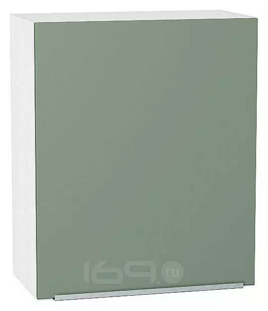 Шкаф верхний с 1-ой дверцей Фьюжн Silky Mint Белый 716*600*320
