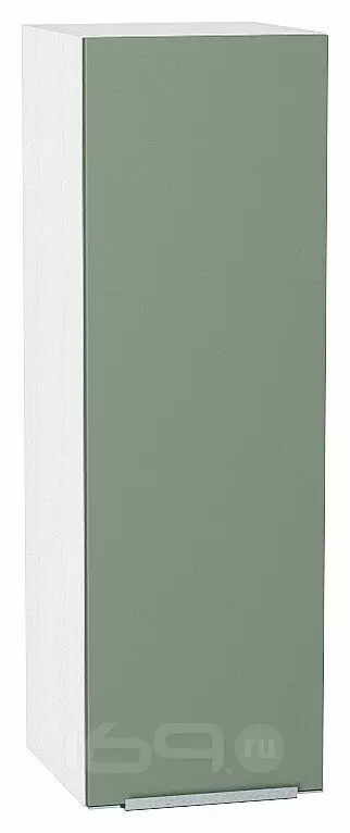 Шкаф верхний с 1-ой дверцей Фьюжн Silky Mint Белый 920*300*320