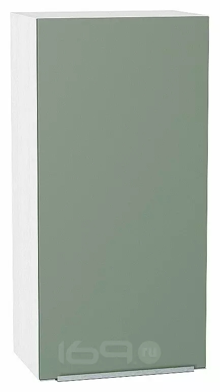 Шкаф верхний с 1-ой дверцей Фьюжн Silky Mint Белый 920*400*320