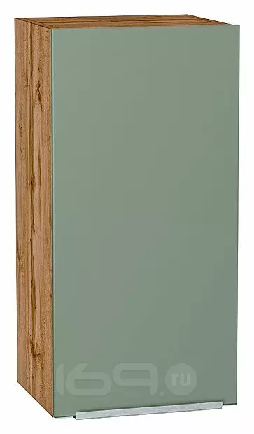 Шкаф верхний с 1-ой дверцей Фьюжн Silky Mint Дуб Вотан 716*350*320