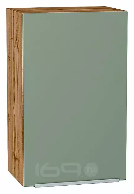 Шкаф верхний с 1-ой дверцей Фьюжн Silky Mint Дуб Вотан 716*450*320