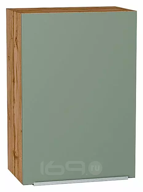 Шкаф верхний с 1-ой дверцей Фьюжн Silky Mint Дуб Вотан 716*500*320