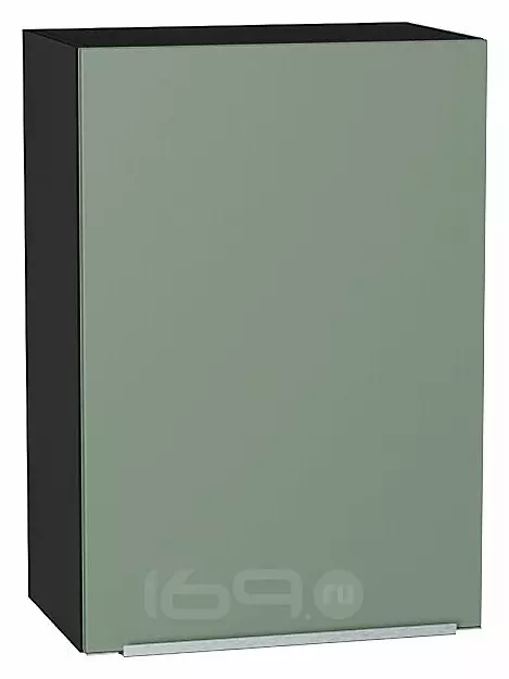Шкаф верхний с 1-ой дверцей Фьюжн Silky Mint Graphite 716*500*320