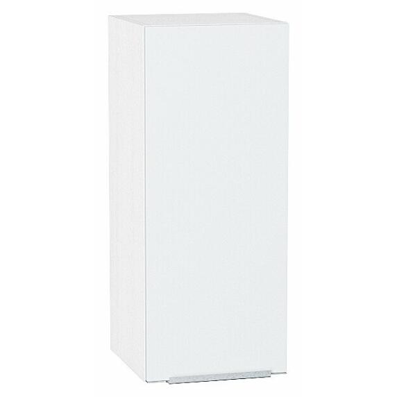 Шкаф верхний с 1-ой дверцей Фьюжн Silky White Белый 716*300*320