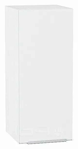 Шкаф верхний с 1-ой дверцей Фьюжн Silky White Белый 716*300*320