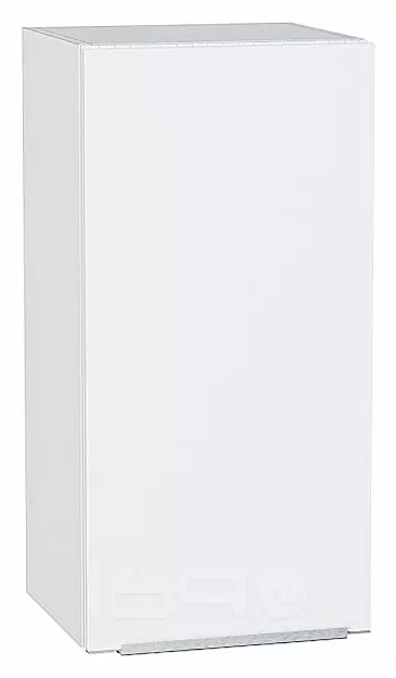 Шкаф верхний с 1-ой дверцей Фьюжн Silky White Белый 716*350*320