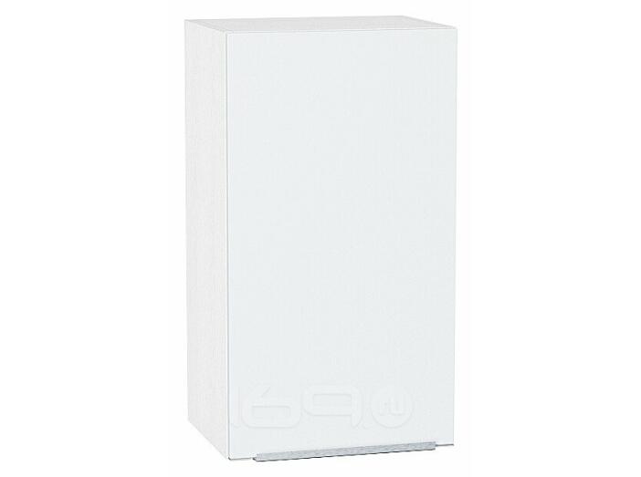 Шкаф верхний с 1-ой дверцей Фьюжн Silky White Белый 716*400*320