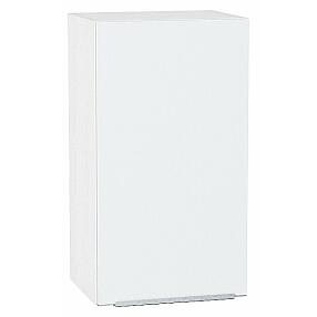 Шкаф верхний с 1-ой дверцей Фьюжн Silky White Белый 716*400*320