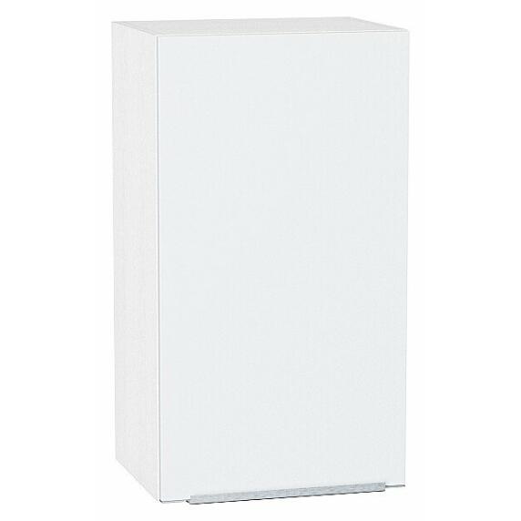 Шкаф верхний с 1-ой дверцей Фьюжн Silky White Белый 716*400*320
