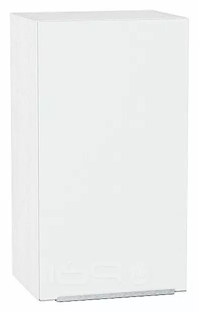 Шкаф верхний с 1-ой дверцей Фьюжн Silky White Белый 716*400*320