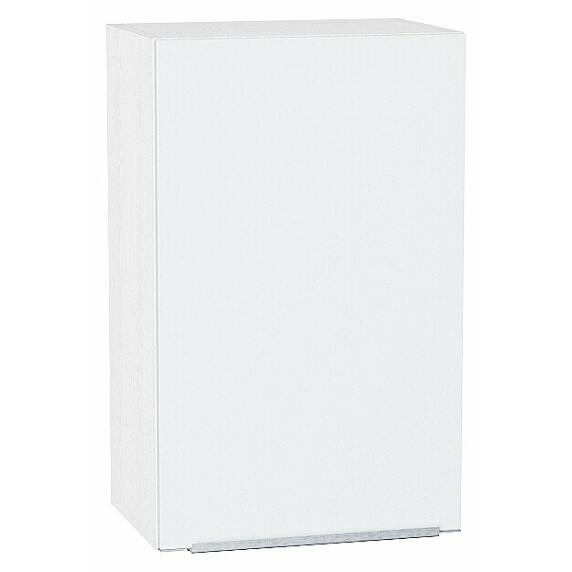Шкаф верхний с 1-ой дверцей Фьюжн Silky White Белый 716*450*320