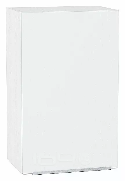 Шкаф верхний с 1-ой дверцей Фьюжн Silky White Белый 716*450*320