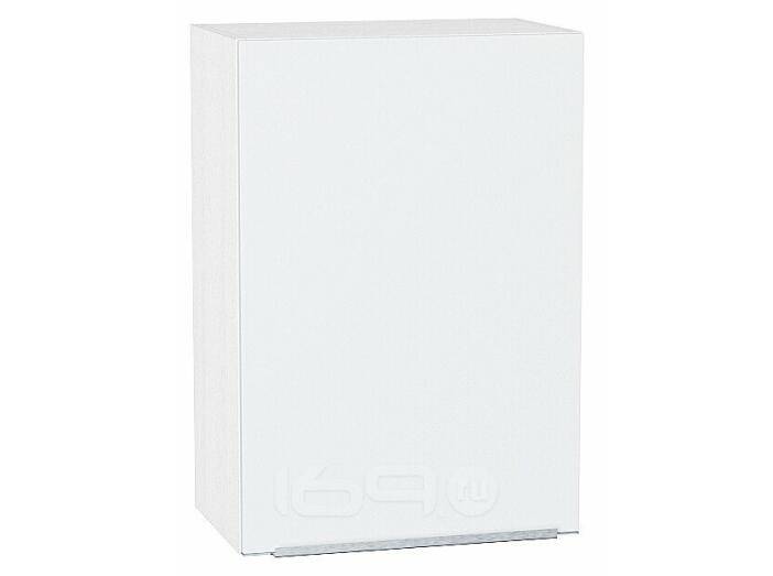 Шкаф верхний с 1-ой дверцей Фьюжн Silky White Белый 716*500*320
