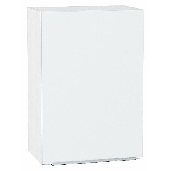 Шкаф верхний с 1-ой дверцей Фьюжн Silky White Белый 716*500*320