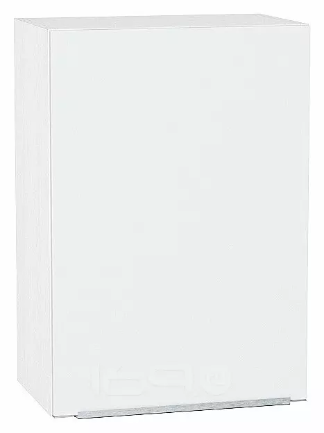 Шкаф верхний с 1-ой дверцей Фьюжн Silky White Белый 716*500*320
