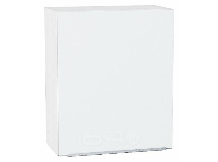 Шкаф верхний с 1-ой дверцей Фьюжн Silky White Белый 716*600*320