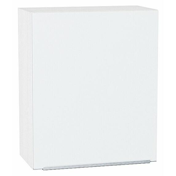 Шкаф верхний с 1-ой дверцей Фьюжн Silky White Белый 716*600*320