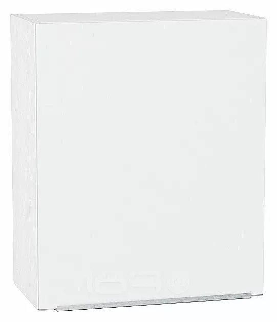 Шкаф верхний с 1-ой дверцей Фьюжн Silky White Белый 716*600*320