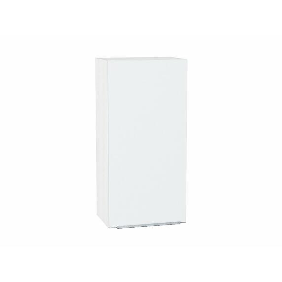 Шкаф верхний с 1-ой дверцей Фьюжн Silky White Белый 920*400*320