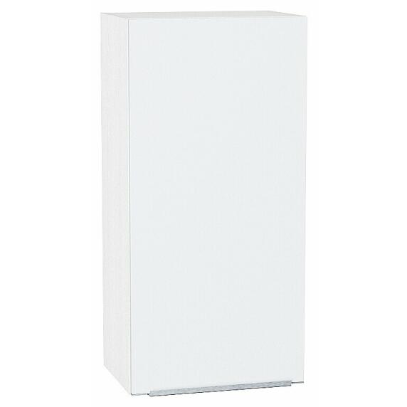 Шкаф верхний с 1-ой дверцей Фьюжн Silky White Белый 920*400*320
