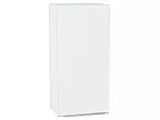 Шкаф верхний с 1-ой дверцей Фьюжн Silky White Белый 920*400*320